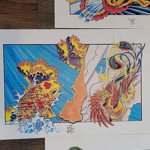 Doug Patrum tattoo flash art Set of 8 - Picture 6 of 10